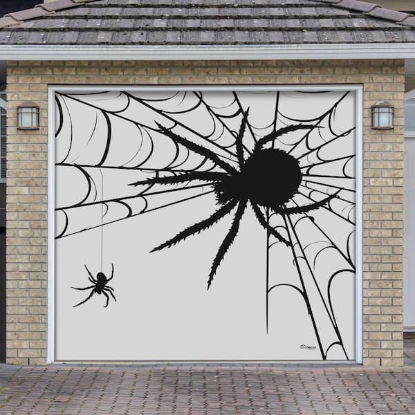 My Door Decor 7 ft. x 8 ft. Spiders Halloween Garage Door Decor Mural for Single Car Garage