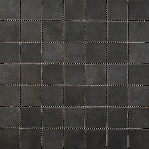 Cosmopolitan Charcoal 13.03 in. x 13.03 in. x 7 mm Porcelain Mesh-Mounted Mosaic Tile (1.19 sq. ft.)