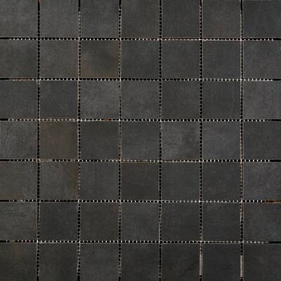 Cosmopolitan Charcoal 13.03 in. x 13.03 in. x 7 mm Porcelain Mesh-Mounted Mosaic Tile (1.19 sq. ft.)