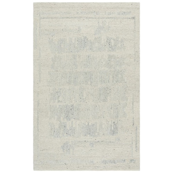 Pine 8 ft. x 10 ft. Beige/Gray Distressed Geometric Area Rug