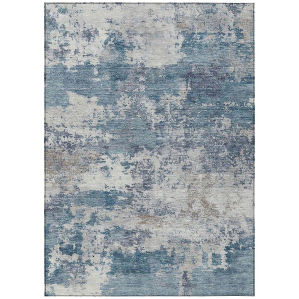 Chantille Machine Washable Indoor/Outdoor Abstract ACN2366 Blue 3 ft. x 4 ft. Area Rug