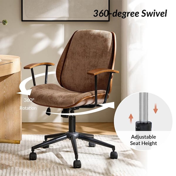 JAYDEN CREATION Adrian Camel 24.75 in. W Height-adjustable Swivel