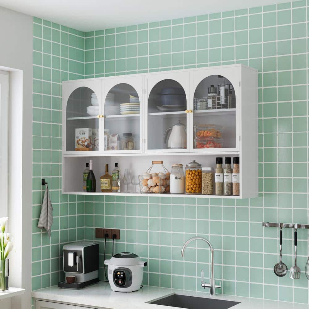 47.25 in. W x 9.05 in. D x 27.55 in. H Metal Upper Wall-mounted Kitchen Cab