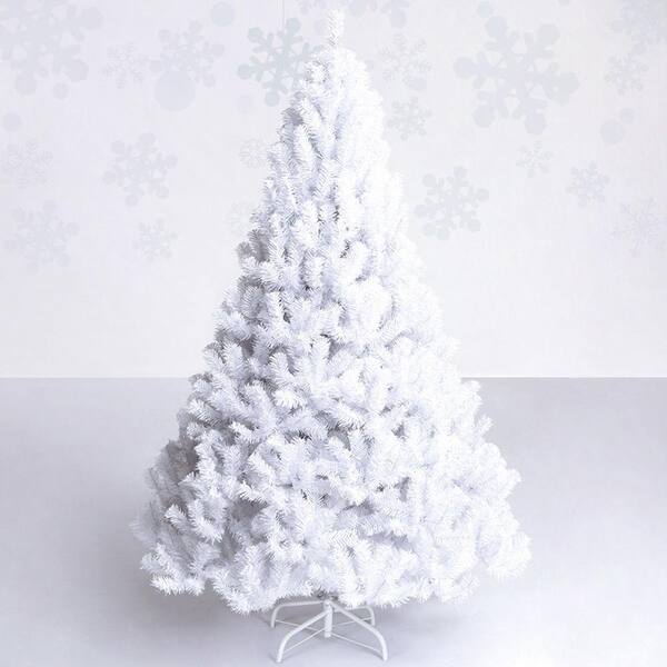 Costway 5 ft. Artificial PVC Christmas Tree with Stand White