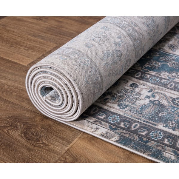 Home Decorators Collection Adare Blue 7 ft. x 9 ft. Painterly Polyester Area  Rug 5248.81.62HDB - The Home Depot