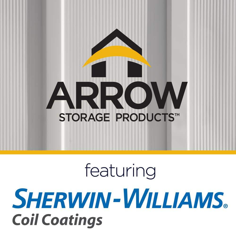 Arrow Classic 6x5 Flute Grey Steel Storage Shed with Sliding Doors