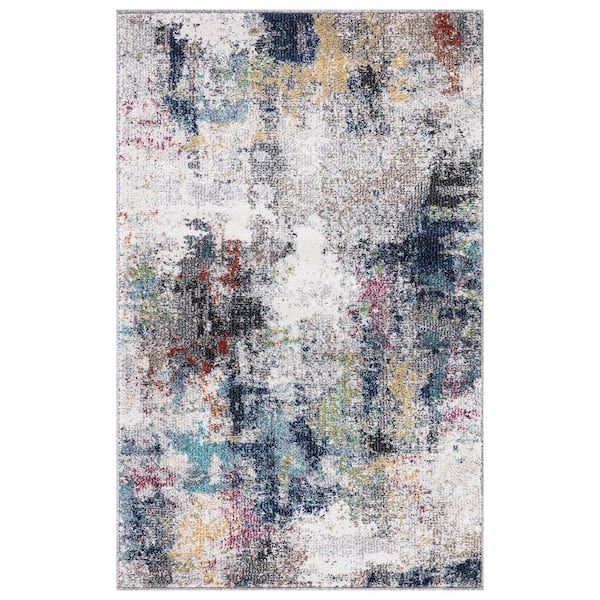 Concord Global Trading Vintage Collection Aloha Ivory 3 ft. x 4 ft. Abstract Area Rug