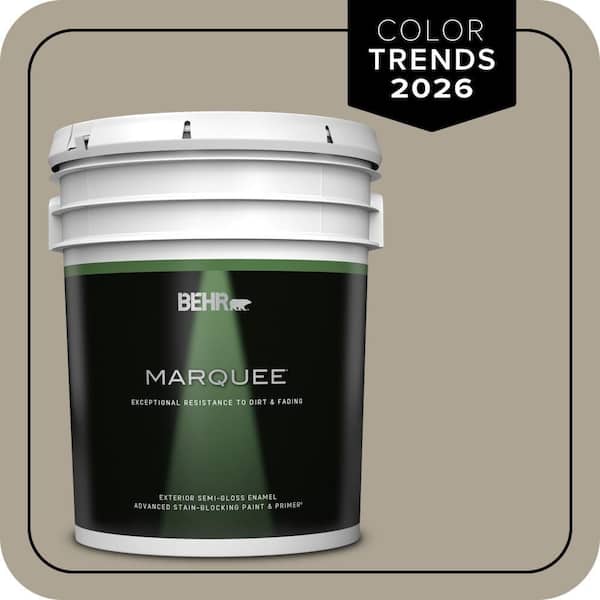 BEHR MARQUEE 5 gal. Home Decorators Collection #HDC-NT-14 Smoked Tan Semi-Gloss Enamel Exterior Paint & Primer
