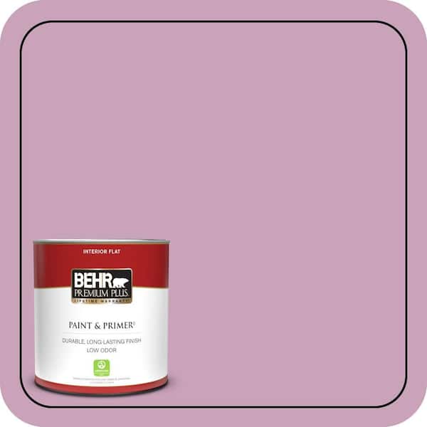 BEHR PREMIUM PLUS 1 qt. #690D-4 Taste of Berry Flat Low Odor Interior Paint & Primer