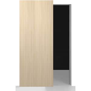 Optima 36 in. x 84 in. Loire Ash Manufactured Wood with Base Board Hidden Sliding Barn Door with Hardware Kit