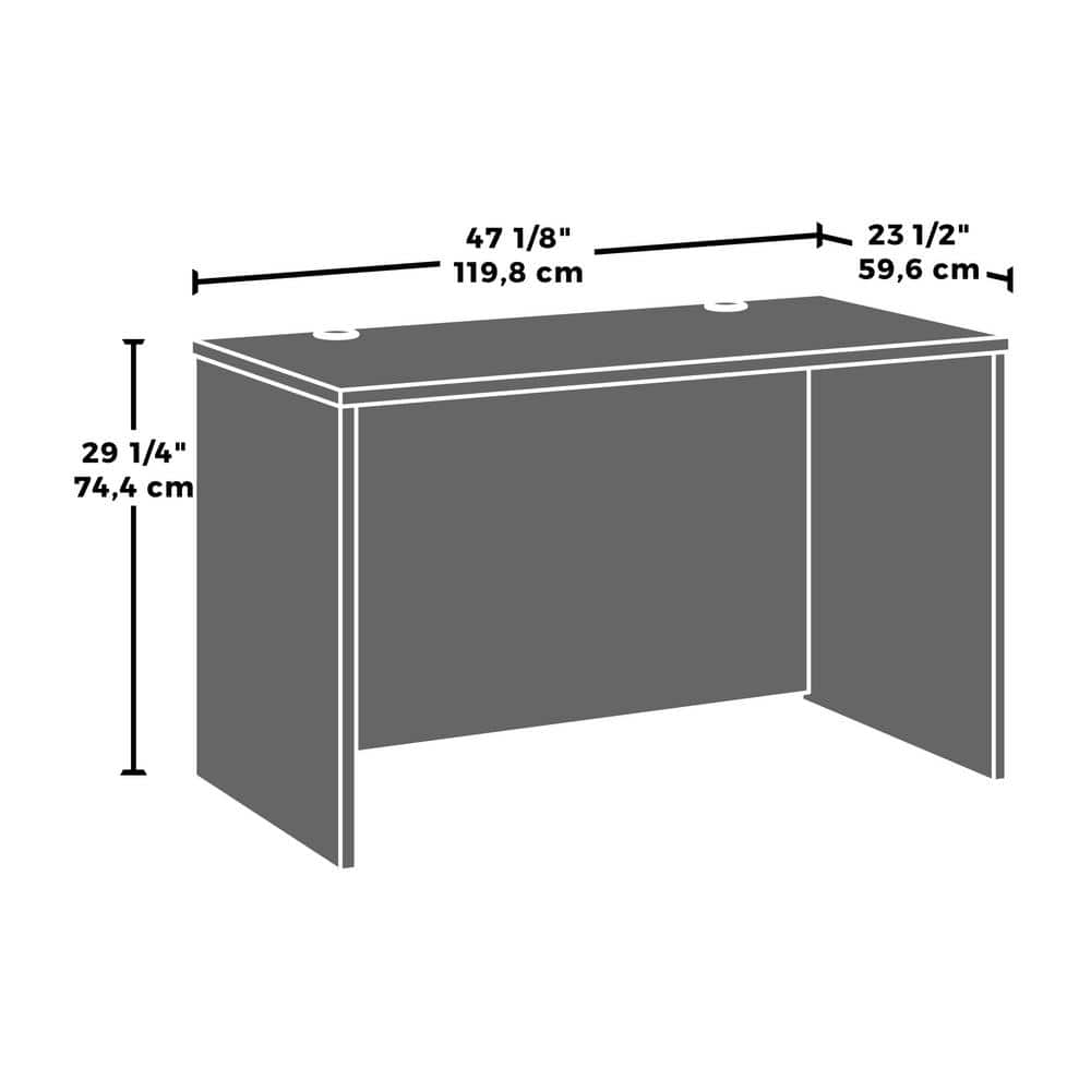 Classic Cherry Engineered Wood Executive Desk with Cord Management