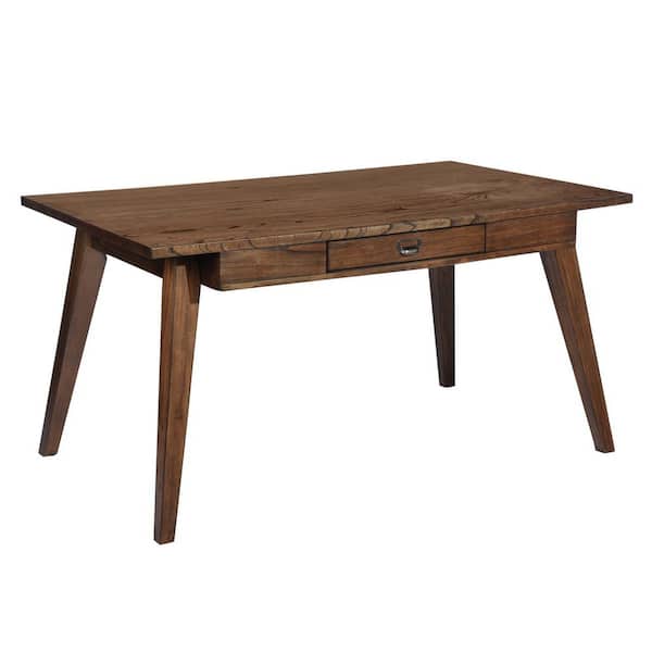Homy Casa Thalla 60 in. Rectangle Brown Solid Wood Dining Table (Seats 6)