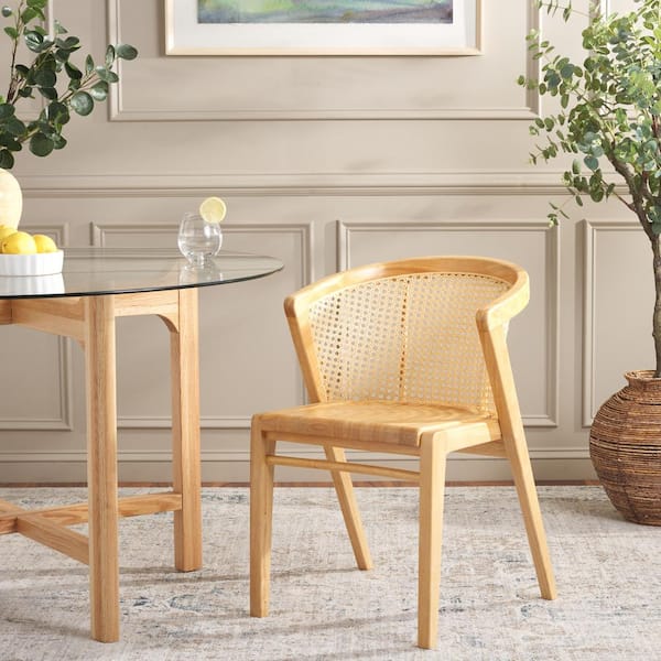 SAFAVIEH Edan Natural/Natural 30.31 in. Wood Dining Chair