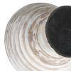 Whitewashed Mango Wood Pedestal Serving Bowl