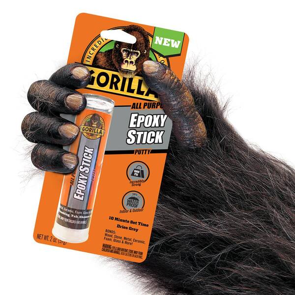Gorilla 2 Oz Epoxy Putty Stick 4242501 The Home Depot