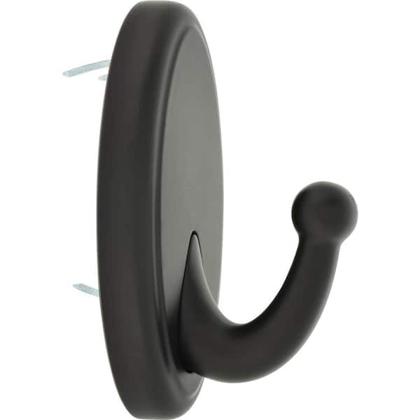 High & Mighty Decorative Oval Hook Metal in Oil Rubbed Bronze (15 lb. - Pack)