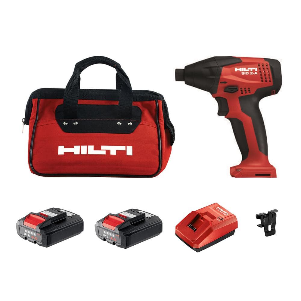 Hilti 12Volt LithiumIon 1/4 in. Cordless Impact Driver SID 2A Kit