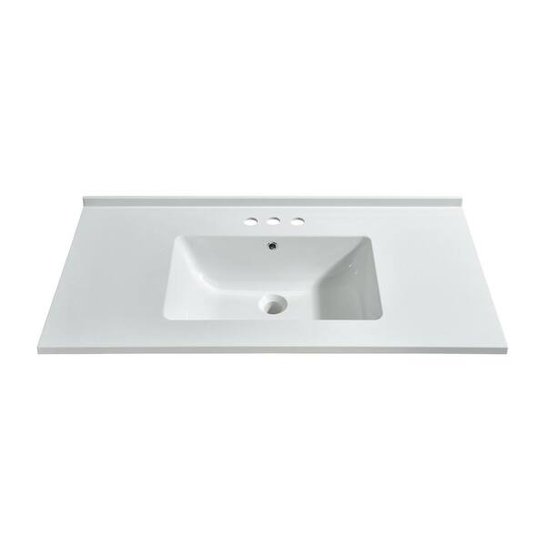 Single Basin Solid Surface Vanity Top, Solid Surface Vanity Tops Home Depot