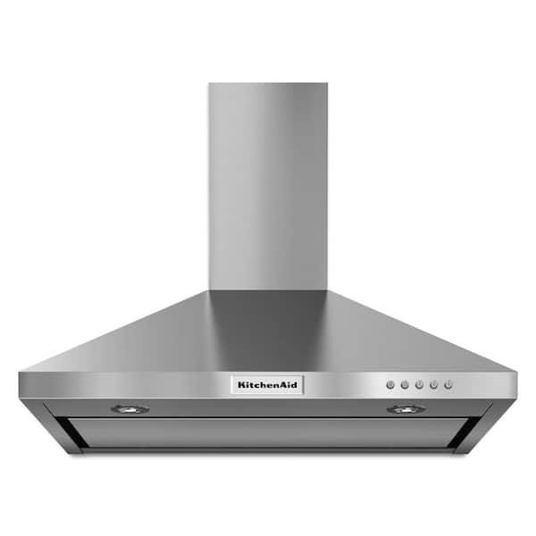 KitchenAid 30 in. Convertible Wall Mount Range Hood in Stainless Steel