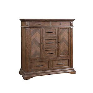 New Classic Furniture Mar Vista Walnut 7-drawer 52 in. Door Chest