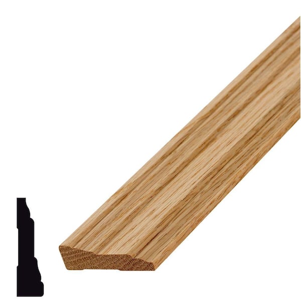 5/8 in. D x 2-1/4 in. W x 96 in. L Unfinished Solid Red Oak Wood Casing Moulding