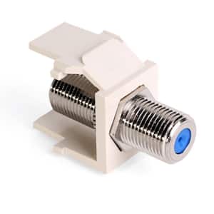 QuickPort F-Type Nickel-Plated Connector, Light Almond
