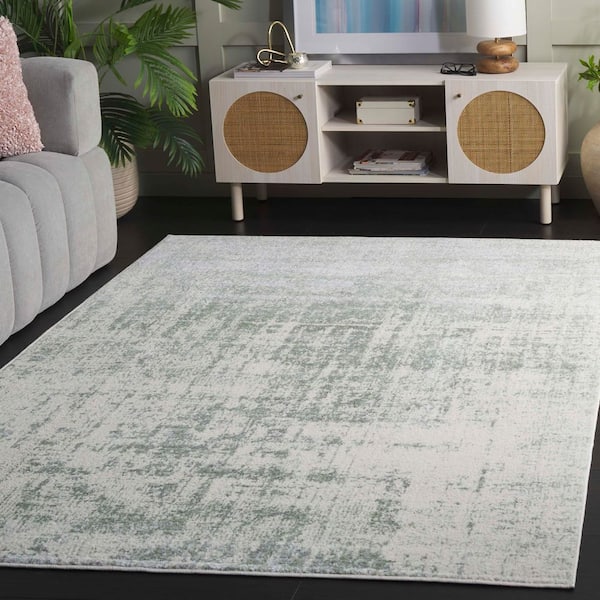 Adirondack 5 ft. x 8 ft. Sage/Ivory Abstract Area Rug