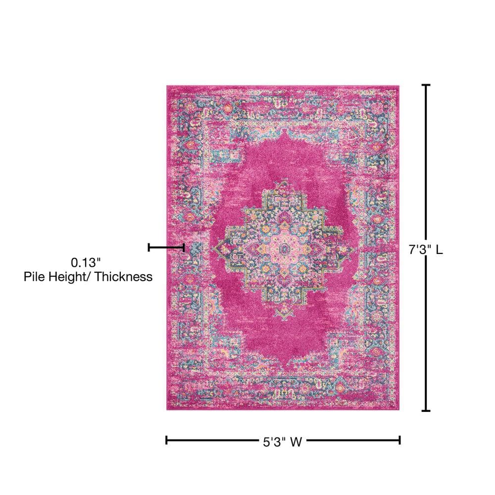 Handmade Blue Geometric Synthetic Rectangular Area Rug
