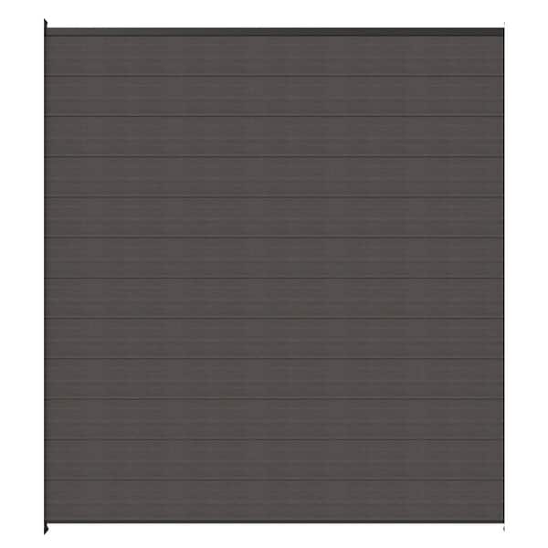 UltraEasy Flat Enclosures 6 ft. x 6 ft. Argentinian Silver Gray Composite Horizontal Fence Panel Kit with Black Frame
