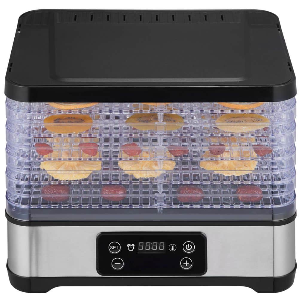 Food Dehydrator Machine, 5-Tray Fruit Dehydrator 300-W Electric Dryer w/Digital Adjustable Timer, Temperature in Black price history on PriceWatchPro