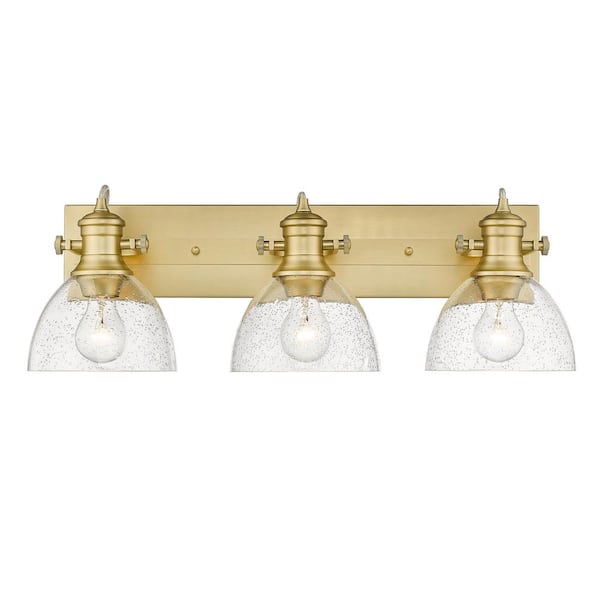 Golden Lighting Hines 23 13 In 3 Light, Champagne Bronze Bathroom Vanity Light Fixture