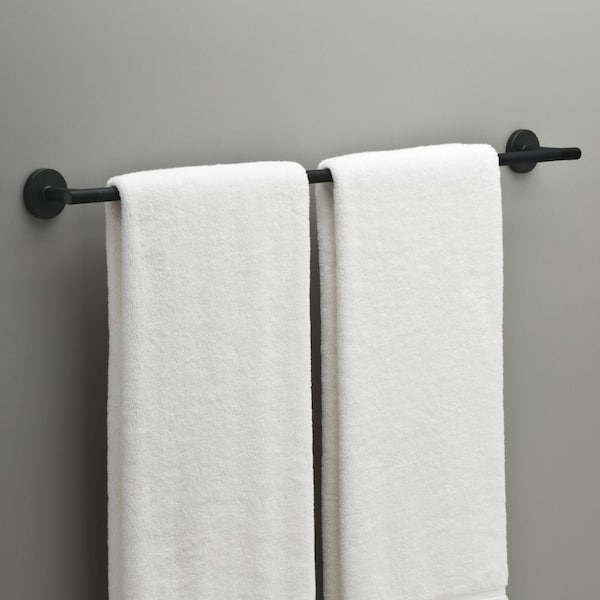Lyndall 30 in. Wall Mount Towel Bar Bath Hardware Accessory in Matte Black