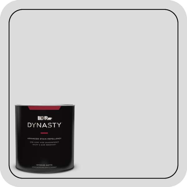 BEHR DYNASTY 1 qt. #N530-1 Pixel White Matte Interior Stain-Blocking Paint & Primer