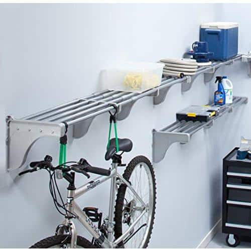 Modular Expandable 75" White Steel Garage Shelf with 250lb Capacity