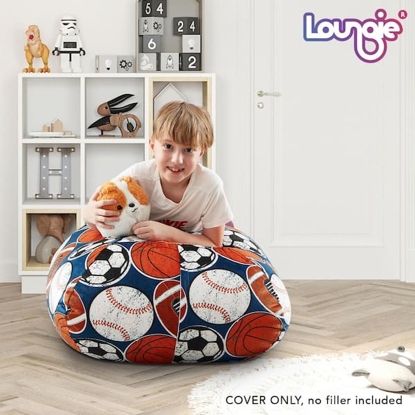 6ft Giant Bean Bag Cover Lazy Soft Round Sofa Fluffy Living Room Chair  Slipcover | eBay