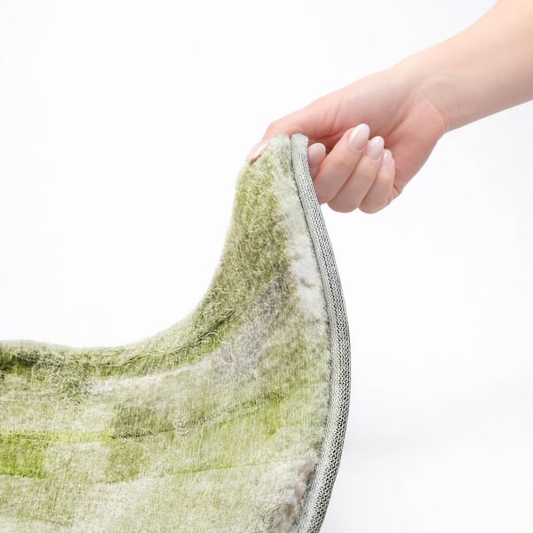 Dream Shag Premium Machine Washable Abstract ADS537 Sage 10 ft. x 14 ft. Area Rug