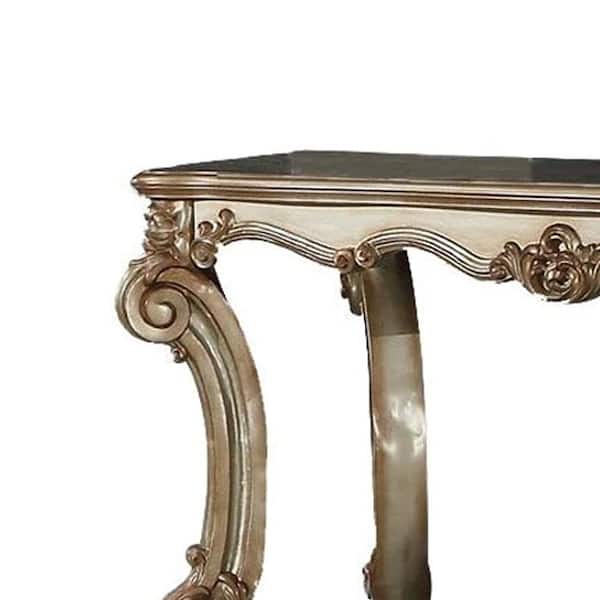 Acme Furniture Vendome 58 in. Gold Patina Standard Rectangle Wood 