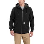 Men's Large Black Cotton/Polyester Rain Defender Rockland Sherpa-Lined Hooded Sweatshirt