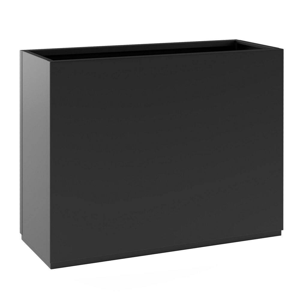Tall 26 in. Metal Planter Box-Black Rectangle Outdoor Plant Pot (35 in. L x 9 in. W x 26 in. H) price history on PriceWatchPro