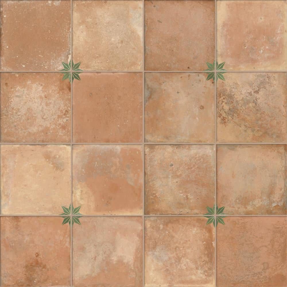Merola Tile Kings Nonna with Sage Star 18 in. x 18 in. Porcelain
