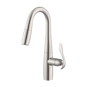 Selene 1-Handle with 1.75 GPM Pull-Down Deck Mount Prep Faucet in Stainless Steel