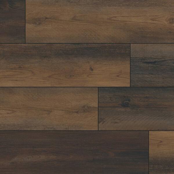 A&A Surfaces Take Home Tile Sample - Dunnhill Walnut Drift 9 in. W x 12 in. L Rigid Core Click Lock Luxury Vinyl Plank Flooring