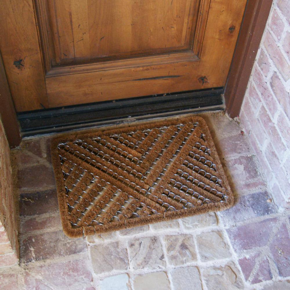 Polygon All Weather Brown Coir Outdoor Door Mat, 30" x 18"
