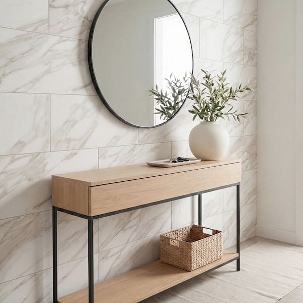 TrafficMaster Strata 12 in. x 24 in. Matte Ceramic Stone Look