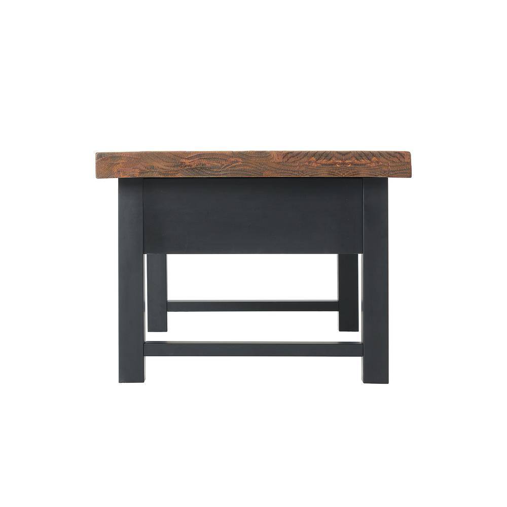 Pomona Rustic Natural Rectangular Lift-Top Coffee Table with Storage