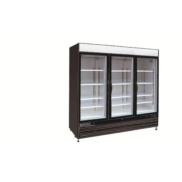 Maxx Cold X-Series 72 cu. ft. Triple Door Commercial Upright Merchandiser Freezer in Black