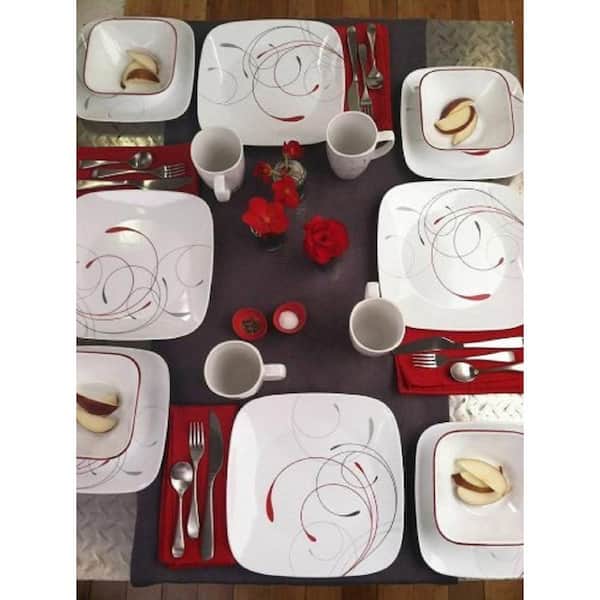 Corelle Vitrelle Lightweight Square Dinnerware Sets Corelle