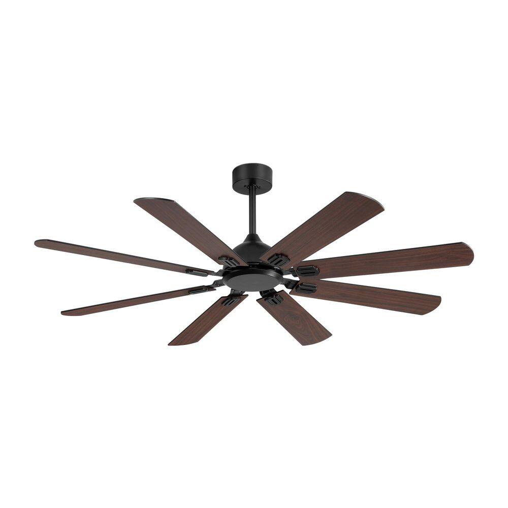 52 Inch Indoor/Outdoor Black Industrial Ceiling Fan without Light Quiet DC Motor, 6 Speeds with Remote for living room, price history on PriceWatchPro