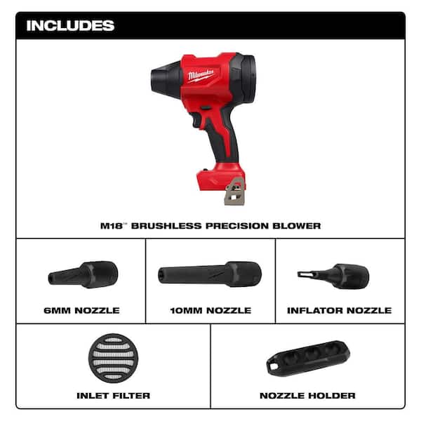 M18 18V Lithium-Ion 570 MPH Brushless Cordless Precision Blower with Variable Speed Trigger and Trigger Lock