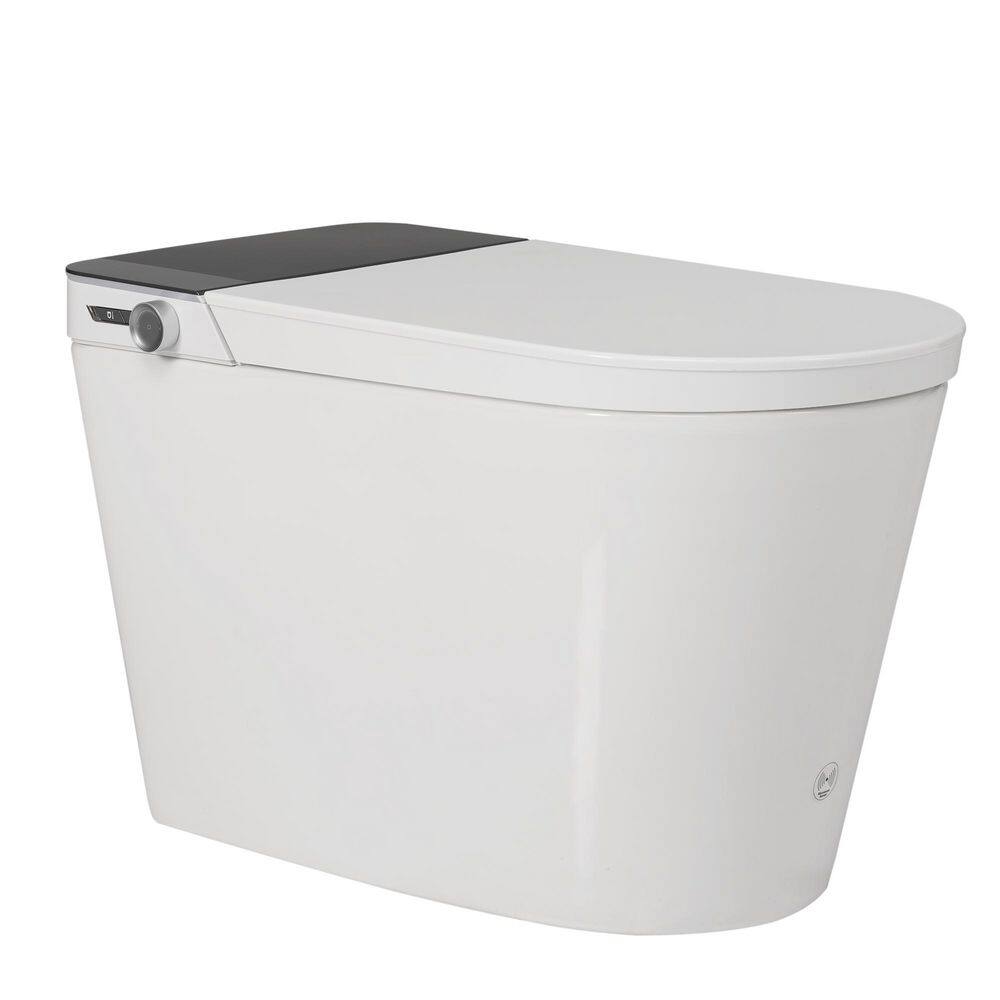 Round Smart Toilet with Bidet Built In, Auto Open/Close, Wide Bidet and Heated Seat, Warm Dry, Foot Sensor, LED, White price history on PriceWatchPro